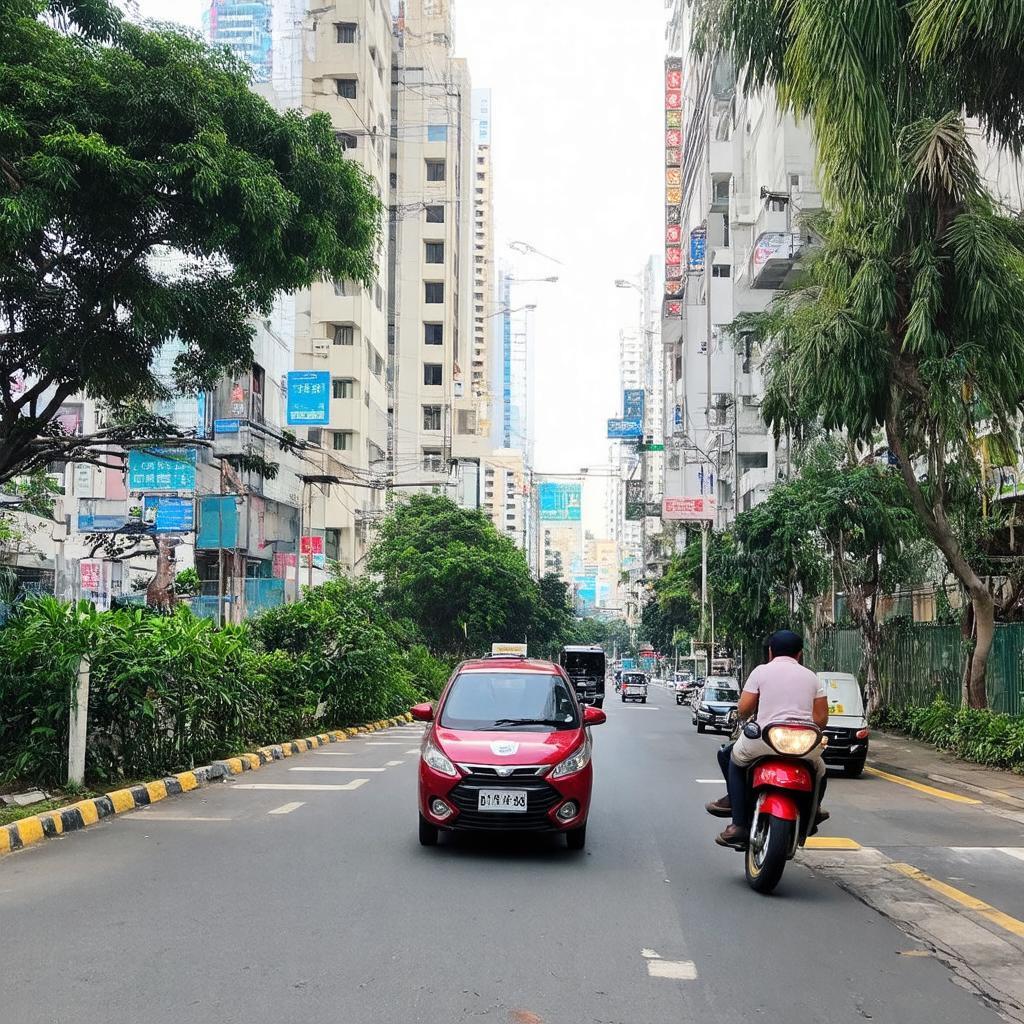 Hình ảnh minh họa việc di chuyển dễ dàng trong trung tâm Quận 1 Sài Gòn từ AVA Hotel